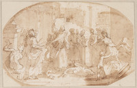 K II 005
<br/>
Wonder van een heilige die twee draken overwint
<br/>
<em>Anoniem It, Toscane (17de eeuw)</em>